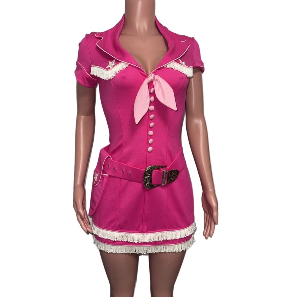 Trashy lingerie Barbie pink cowgirl costume dress m